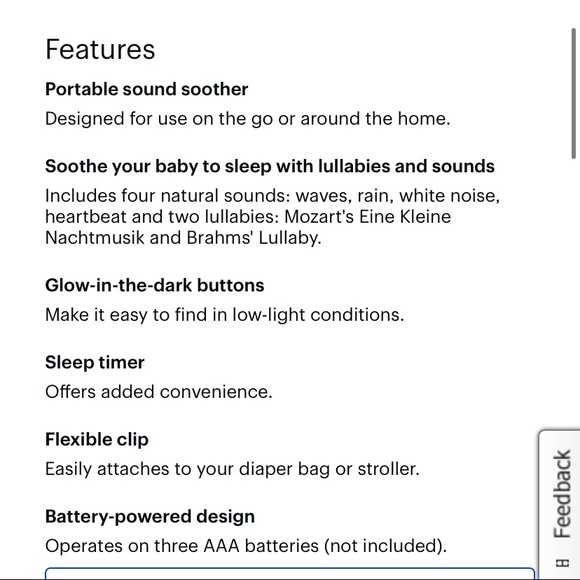 Project Nursery - Portable Sound Soother - White/Grey - Picture 3 of 3
